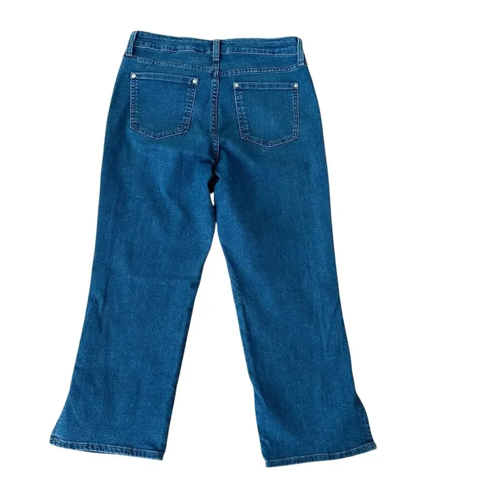 Gloria Vanderbilt Women’s 5 Pocket Design Blue Capri Jeans Size 10 - Picture 3 of 8
